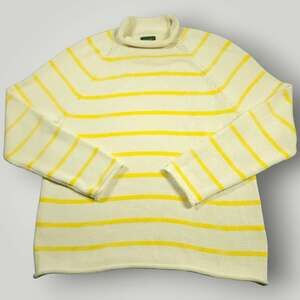 J Crew Sweater Mens M Oarsman 1988 Roll Neck Fisherman Tight Knit Pullover Retro